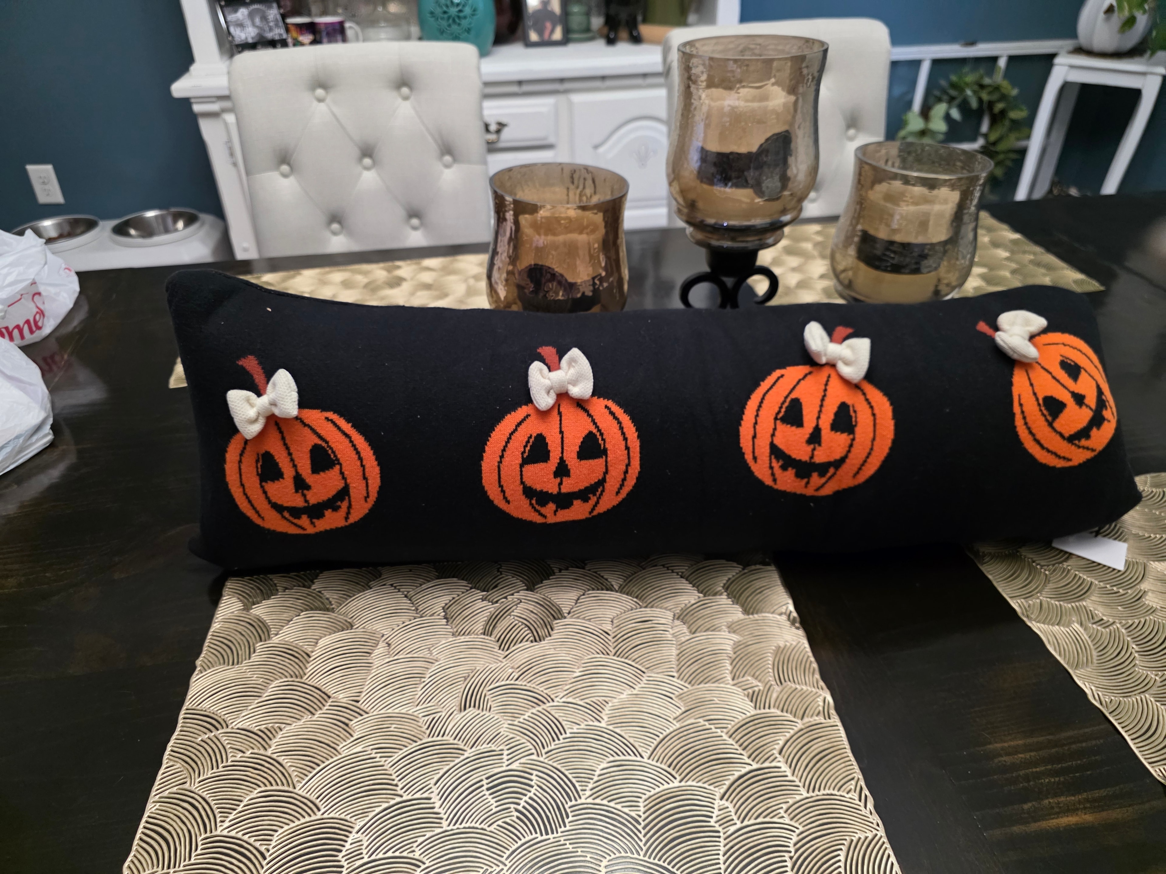 Halloween Jack-O'-Lantern Lumbar Pillow