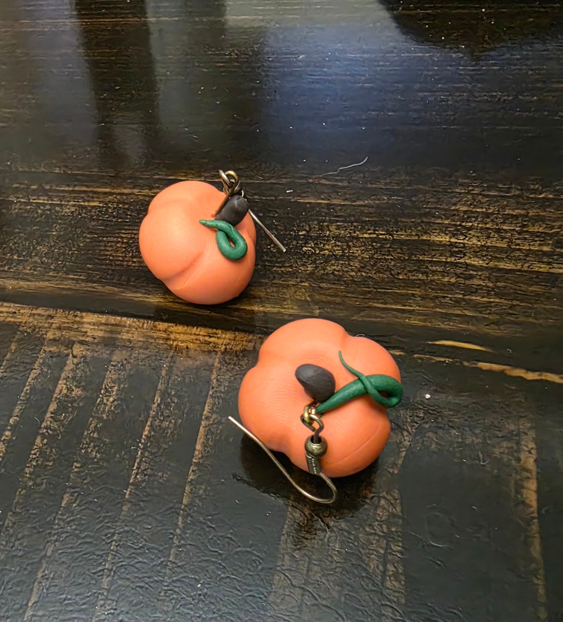 Handmade Pumpkin Earrings